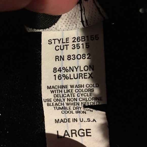 Vintage Black Sparkle Button Down Shirt - Picture 5 of 5